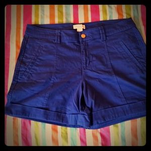 Blue Cotton Shorts